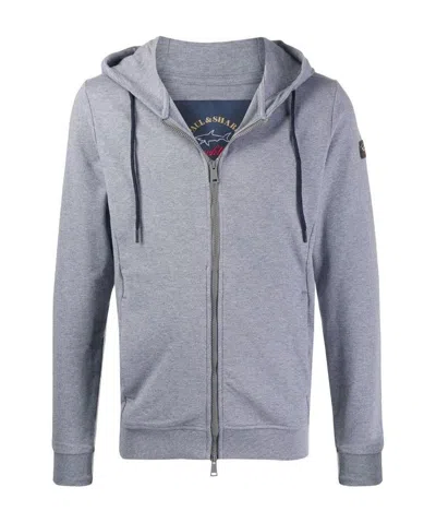Paul & Shark Drawstring Hoodie In Gray