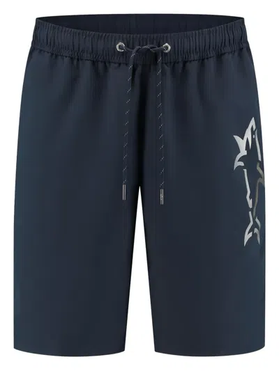 Paul & Shark Elasticated Swim Shorts In Blue
