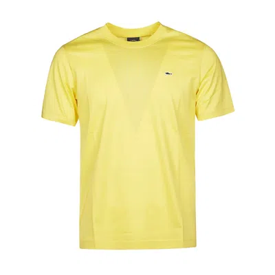Paul & Shark Embroidered-logo Cotton T-shirt In Yellow