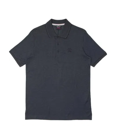 Paul & Shark Embroidered-logo Polo Shirt In Black