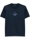 Paul & Shark Embroidered-motif T-shirt In Blue