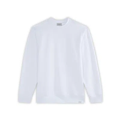 Paul & Shark Felpa X-soft Fleece Con Ricamo Logo In Bianco