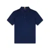 Paul & Shark Polo In Cotone Fine Piqué In Blu-oro