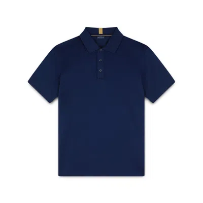 Paul & Shark Polo In Cotone Fine Piqué In Blu-oro