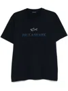 Paul & Shark Flocked-logo T-shirt In Blue
