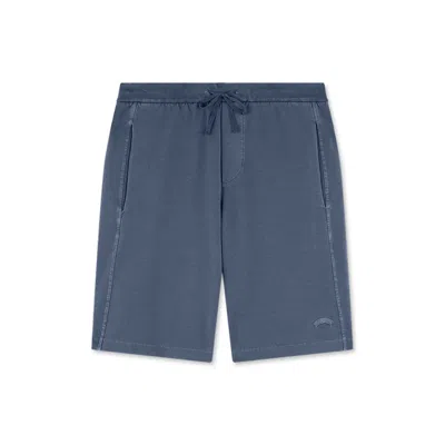 Paul & Shark Bermuda Tinto Capo In Cotone X-soft Fleece In Avio