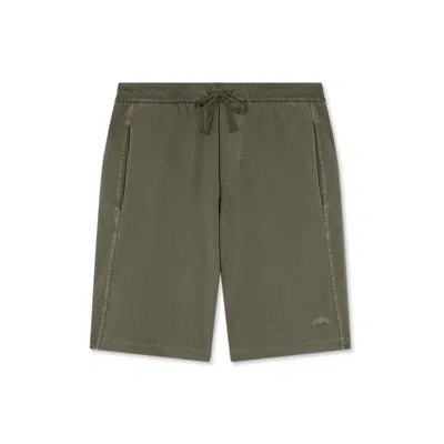 Paul & Shark Bermuda Tinto Capo In Cotone X-soft Fleece In Militare