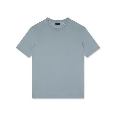 Paul & Shark T-shirt In Light Jersey Di Cotone Tinto Capo In Acqua