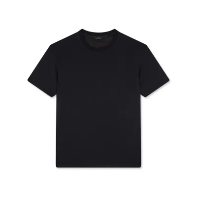 Paul & Shark T-shirt In Light Jersey Di Cotone Tinto Capo In Nero