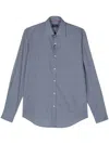 Paul & Shark Geometric-print Shirt In Blue