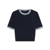 Paul & Shark Girocollo In Cotone E Cashmere In Blu