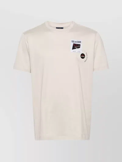 Paul & Shark Logo-patch Cotton T-shirt In Neutrals