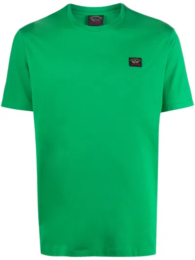 PAUL & SHARK GREEN LOGO PATCH T-SHIRT