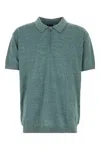 Paul & Shark Green Short Sleeves Solid Polo