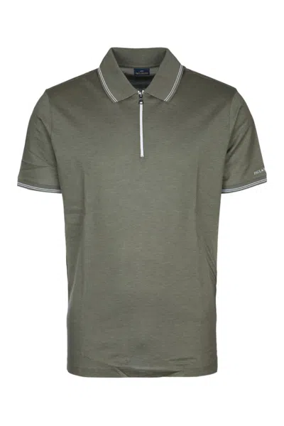 Paul & Shark Green Short Sleeves Logo Polo