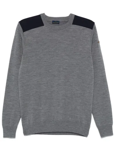 PAUL & SHARK GREY LOGO PATCH SWEATER