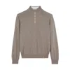 PAUL & SHARK HALF-ZIP SWEATER IN COTTON AND CASHMERE