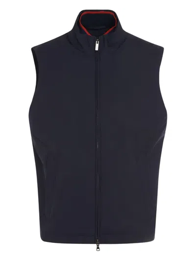 Paul & Shark High-collar Gilet In Blue