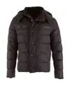 Paul & Shark Hooded Cotton-padded Suit In Black
