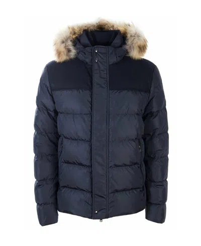 Paul & Shark Hooded Down Jacket In Black
