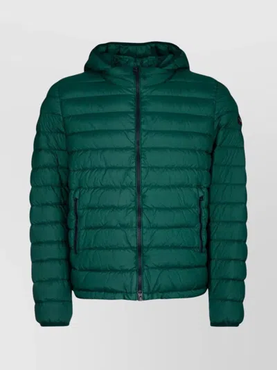 Paul & Shark Hooded Jacket Quilted Side Pockets In Green
