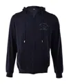 Paul & Shark Hooded Long-sleeved Sweater In Black