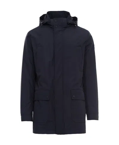 Paul & Shark Hooded Medium-length Jacket Jacket In Black