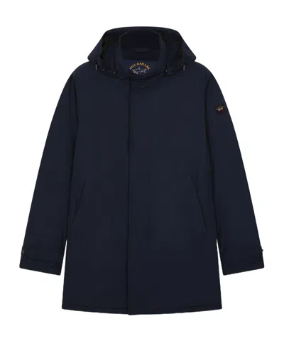 Paul & Shark Hooded Padded Jacket In Black