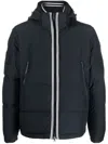 Paul & Shark Hooded Padded Jacket In Blue