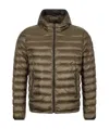 Paul & Shark Hooded Padded Jacket In Brown