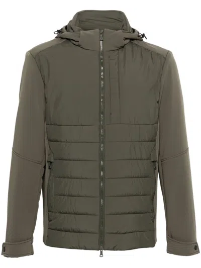 Paul & Shark Hooded Puffer Parka In Green