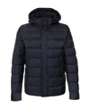 Paul & Shark Hooded Quilted Down Jacket In Black