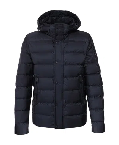 Paul & Shark Hooded Quilted Down Jacket In Black