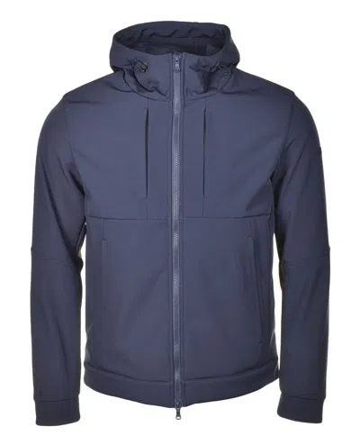 Paul & Shark Hooded Softshell Jacket Navy In Blue