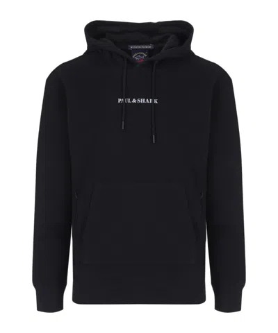 Paul & Shark Hooded Sweater In Black