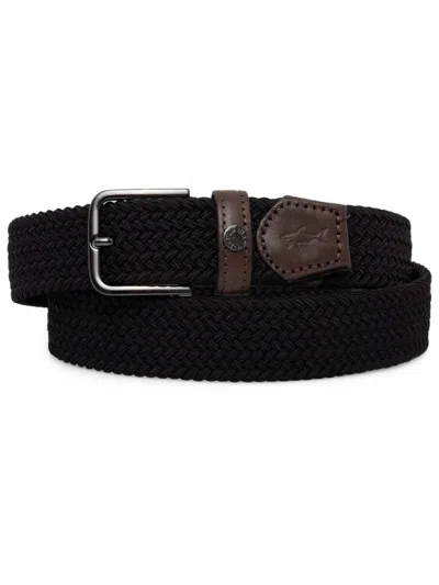 Paul & Shark Interwoven Belt In 黑色