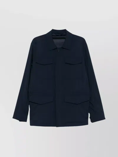 PAUL & SHARK JACKET WITH POINT COLLAR AND MULTIPLE POCKETS