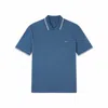 PAUL & SHARK JASPÉ PIQUÉ COTTON POLO WITH STRIPED TRIMS