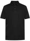Paul & Shark Ribbed Fine-knit Polo Shirt In 黑色