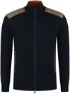 Paul & Shark Men's High Collar Zipped Cardigan In Blue