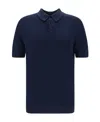Paul & Shark Knitted Poloshirt In Black