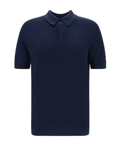 Paul & Shark Knitted Poloshirt In Black