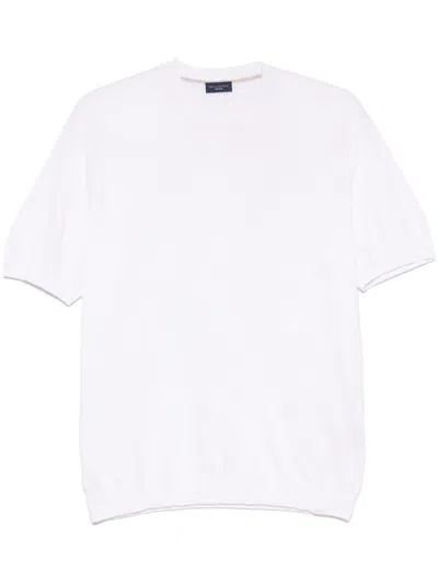 Paul & Shark Knitted T-shirt In White