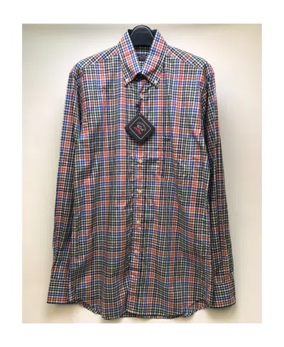 Paul & Shark Lapel Plaid Long-sleeved Shirt In Multicolor