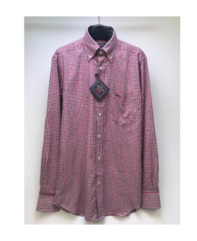 Paul & Shark Lapel Plaid Long-sleeved Shirt In Red