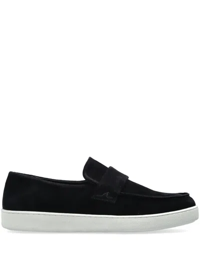 Paul & Shark Leather Loafers In Blue
