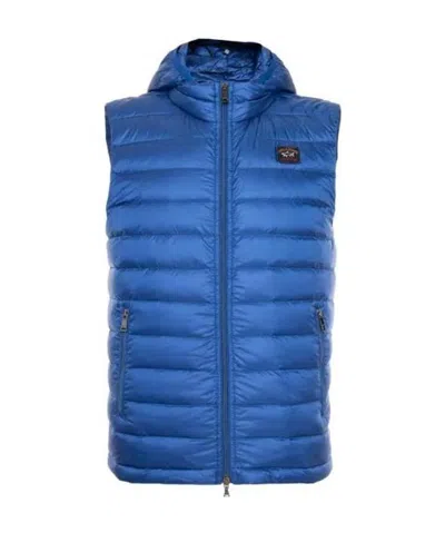 Paul & Shark Light And Thin Vest Down Jacket In Blue