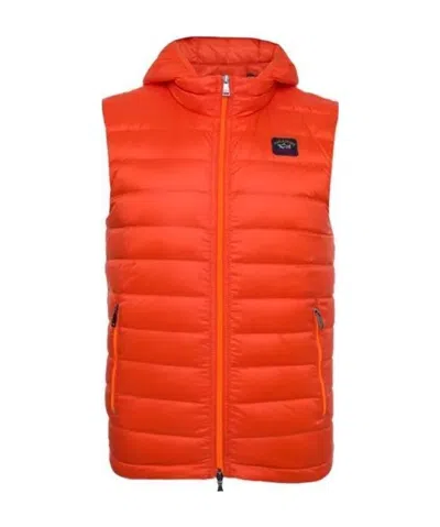 Paul & Shark Light And Thin Vest Down Jacket In Red