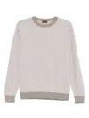 Shop Paul & Shark Light Beige Crew Neck Sweater