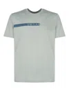 Paul & Shark Printed Crew Neck T-shirt In Light Blue